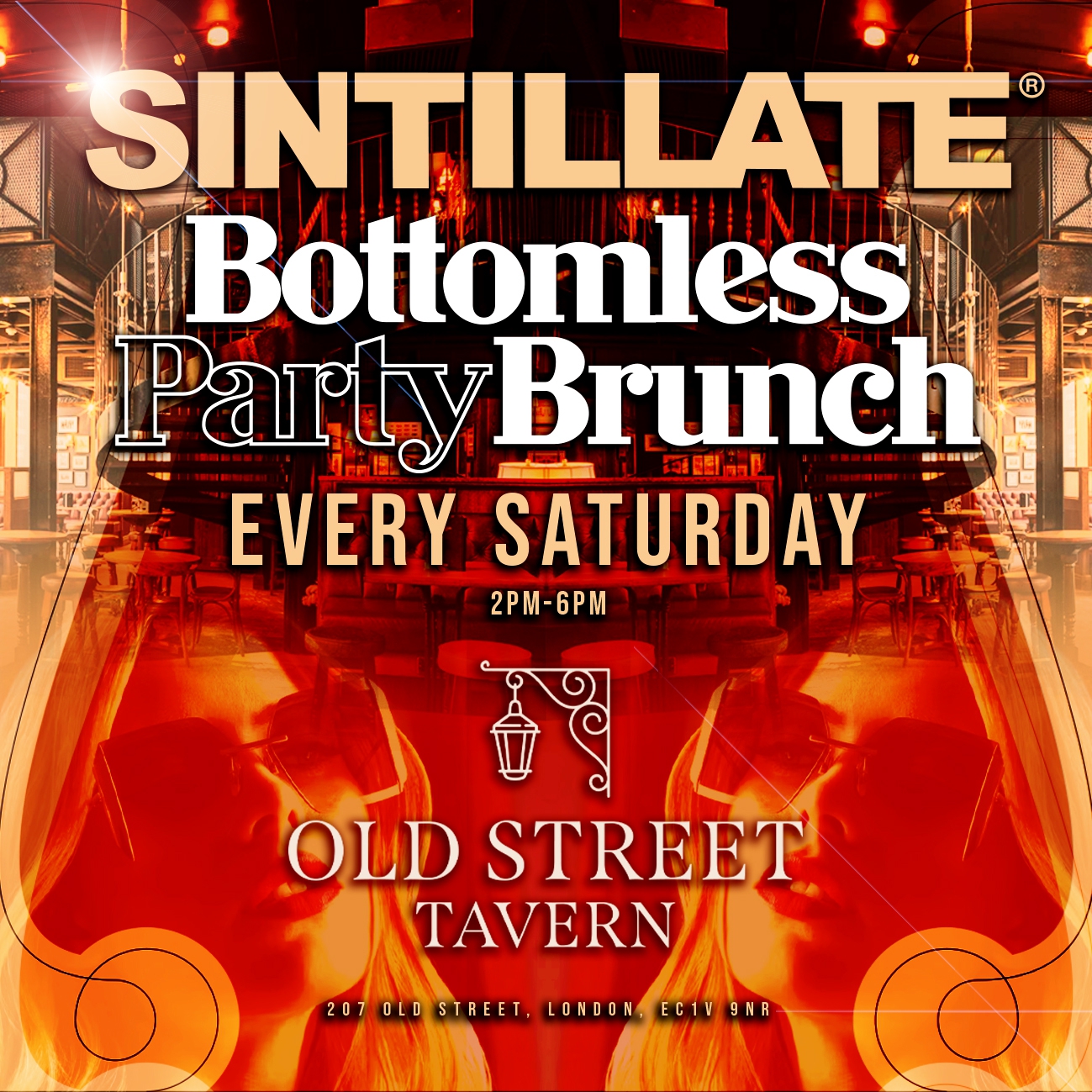 SINTILLATE Bottomless Party Brunch at Old Street Tavern London